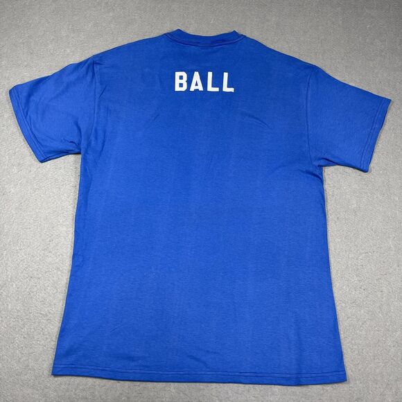 Los Angeles Dodgers Shirt Mens Large Blue Baseball Ball Boy Sideline Game Day - Picture 5 of 10